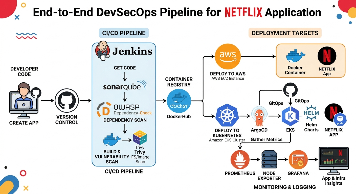 DevSecOps CI/CD Pipeline for Netflix Application preview
